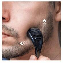 Beard Roller 0.25mm, Leather Roller, Beard Roller, Roller For Skin And Hair Care For Men And Women - 黑色的 - 查看 1