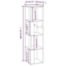 vidaXL Armoire d'angle Sonoma gris 33x33x132 cm Bois d'ingénierie - Gris - Voir 8