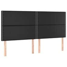vidaXL Tête de lit preto 180x5x118/128 cm Similicuir - Preto - Ver 2