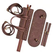 4 Peças Conjunto de Mochila Artesanal, Feito de Material Suede Macio Semelhante a Veludo com Acessórios Metálicos de Alta Qualidade. Este Conjunto Premium de Mochila/Bolsa de Ombro inclui Alças Ajustáveis e Confortáveis, Disponível em Várias Cores, Adequado para Acessórios de Bolsa Artesanal Trançada, Zíper de Bottom de Bolsa DIY e Acessórios de Bolsa de Crochê. - Multicolorido - Visão 13