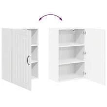 vidaXL Armoire de cuisine Blanc brillant 50 x 31 x 80 cm - Blanc - Voir 11