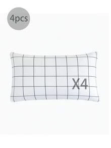 Vỏ gối mềm mại, chất liệu microfiber tốt nhất và giá rẻ - Vỏ gối chống dị ứng và thoáng khí, kích thước lớn, dài, tiêu chuẩn, cỡ Queen, Twin, Single, Double, Full, King, Body, European và Square, hoàn hảo cho bộ ga trải giường mọi mùa. - Đen và trắng - Xem 32