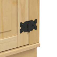 vidaXL Armoire avec étagère Miel 80 x 46 x 81,5 cm Pin solide - Tabac - Voir 10