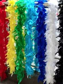 Elegant Faux Feather Scarf,Goose Feather Scarf, Feather Boa Women's Feather Scarf- Lightweight Vibrant Colors,Suitable For Party Costumes, Weddings, Center Decorations, Concerts, Clothing And Home Decoration - Multicolor - View 2