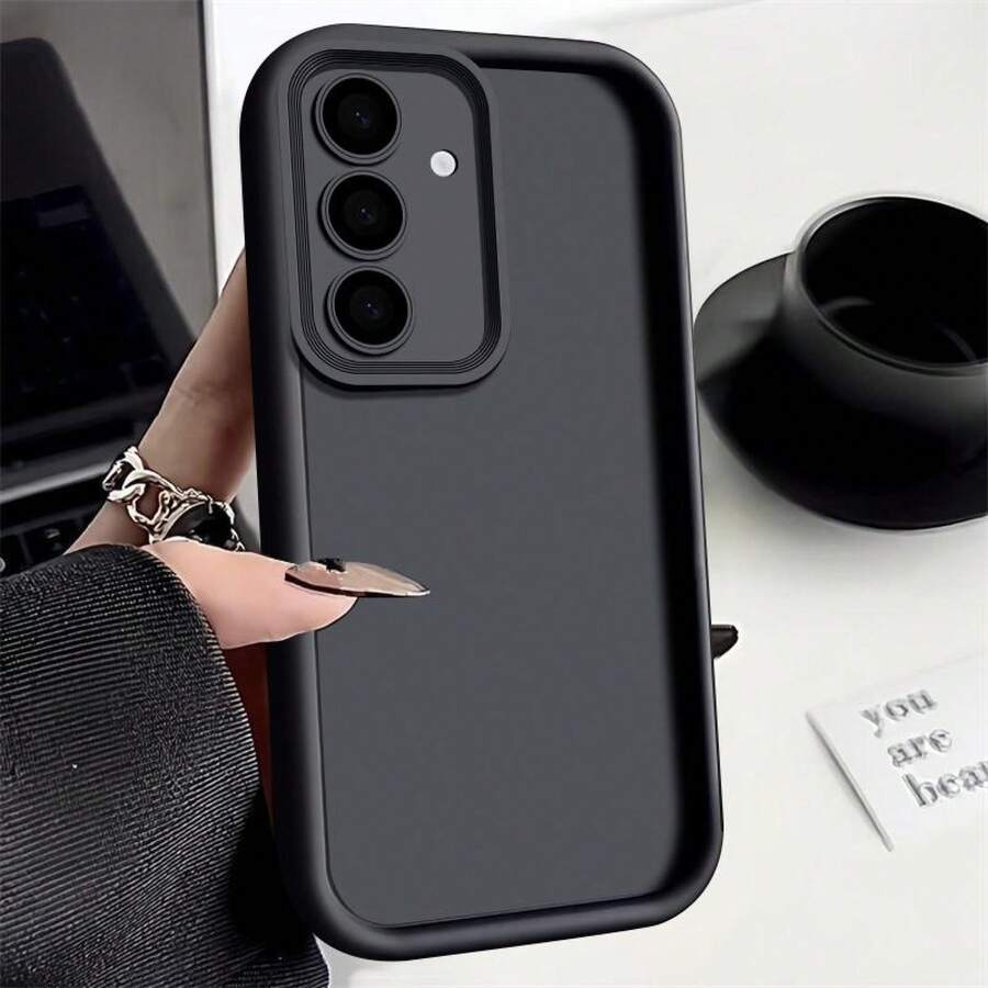 Shockproof Phone Case For Samsung S24 S23 S22 S21 Ultra S20 FE A14 A34 A15 A25 A35 A52 A53 A54 A55 5G S25 Silicone Bumper Cover,Suitable For IPhone17 Air - 黑色 - 查看 1