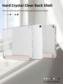 1个透明笔槽八折平板保护套，兼容iPad 10代/11代/10.2/10.5/Air4/Air5/10.9/Pro11/Air 11英寸(M2)-2024/Pro 11英寸(M4)-2024/iPad Pro 13英寸(M4)-2024/iPad Air 11英寸(M3)-2025/iPad Air 13英寸(M2)-2024/iPad (A16) 11英寸第11代2025/12.9/Mini 6/Mini 7/Air 1/Air 2/9.7等型号，不含Apple Pencil，内置笔槽，八折可调节支架，磁吸式睡眠/唤醒功能，简约经典设计。 - 粉紅色 - 查看 9