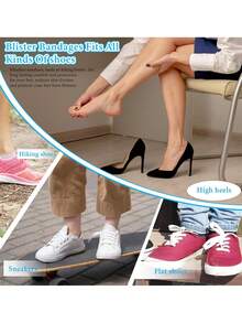 30pcs/1roll Foot Bubble Bandage, Transparent Anti Tape Bubble Pad, Waterproof Bubble Pad Bandage Suitable For Anti Friction Pads On Feet, Toes, Fingers, And Heels - White - View 7