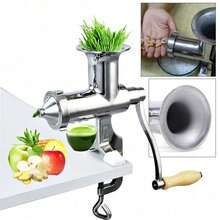20*32cm Manual Juicer Tool Modern Fruit & Vegetable Squeezer Desktop Stainless Steel Juicer For Home, Restaurants, Bars - Silver - View 1