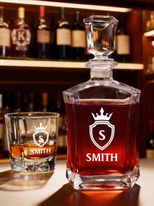 1pc/Set Custom Logo Whiskey Glass, Custom Glass, Custom Photo Whiskey Tumbler Glass,Glassware With Photo, Custom Gift, Personalized Photo Whiskey Set, Personalized Whiskey Glassware, Whiskey Tumbler With Photo - Style 3 - View 7