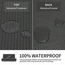Funda de futn 100 impermeable, doble funda impermeable para sof de futn, funda elstica de jacquard sin brazos, protector de muebles para nios, mascotas, perro y gato futn, gris oscuro