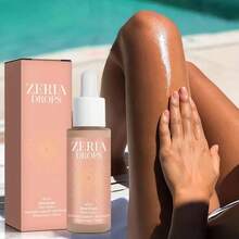 Sunless Tanning Drops Drinkable Tanning Lotion 60ml For All Skin Types, Nourishing Skincare Body Self Tanning Water Drops, Enhancing Radiance And Natural Glow, Moisturize Daily Use Skin Care Product, Skin Care Products, Cosmetic, Liquid Bronzer, Makeup Moisturizing Bronzing Drops, Sunless Self Tanner - 珊瑚橙 - 查看 2