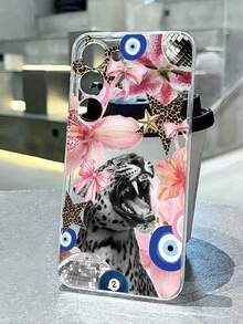 Ốp lưng điện thoại dày dặn, trong suốt, chống sốc, họa tiết da báo và hoa lá thời trang, tương thích với iPhone 16/11/16pro/16plus/16promax/16e/15Promax/13/14/12/XS/XR/7G/8P, Galaxy S25/S25PLUS/S25 Ultra/A16/A36/A26/A56/A50, 11/12Pro/12/12X/13Pro/14Pro/15Pro/, 10/9/Note9/12c/Note11pro/Note8Pro - Nhiều màu - Xem 5