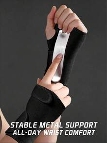 1 Stück verstellbare Kompressionshandgelenkstütze mit Schiene, professionelle Handgelenkstütze für Karpaltunnelsyndrom; abnehmbare gebogene Schiene passt zu Handfläche und Handgelenk; in Schwarz und Pink erhältlich; unisex; geeignet für den täglichen Gebrauch, zusätzliche Fixierung in der Nacht, Sport, Reisen, Fitness, Skifahren, Fußball, Gewichtsverlusts und Golf; universelles verstellbares Design passt für linke und rechte Handgelenke. - Verschiedenfarbig - Übersicht 5