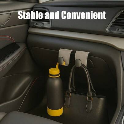 1 pieza Gancho de almacenamiento para coche, Gancho para la guantera del pasajero, Gancho universal para vehículo, Instalación de clip, Accesorio de coche simple y práctico
