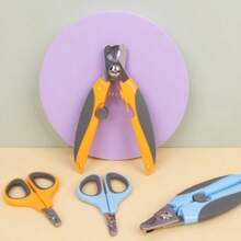 1 Set de 2 piezas Cortaúñas para Mascotas, Cortaúñas Profesional para Perros y Gatos con Bloqueo de y Mango Antideslizante, Tijeras de Aseo para Mascotas Pequeñas y Medianas - Naranja - Ver 8