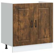 vidaXL Kalmar 2-teiliger Küchenschrank, braun, 80 x 46 x 81,5 cm - Braun - Übersicht 4