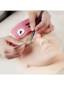 1个睫毛嫁接训练模型 - 睫毛嫁接练习模型 - 美容按摩练习头模型 - 睫毛嫁接套装 - 睫毛嫁接用品 - 眉毛纹绣模型 - 柔软硅胶材质 - 睫毛嫁接工具 - 适合初学者在家练习 - 彩色 - 查看 6