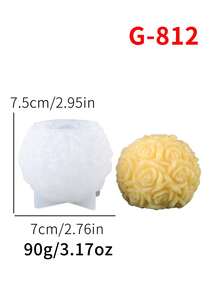 1 khuôn nến silicon hình hoa hồng ngày Valentine - A-trắng - Xem 6