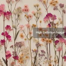 1 szt. Oprawiony/nieoprawiony plakat na płótnie z motywem kwiatowym w stylu boho, pastelowy różowy bukiet dzikich kwiatów, wydruk ścienny, odpowiedni do mieszkania, salonu, sypialni, nowoczesnego wystroju domu, stylu wiejskiego - Wielokolorowe - Zobacz 6