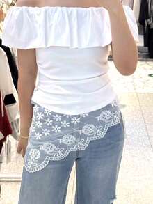 1 món đồ mới mùa Xuân/Hè: Băng đô nhiều lớp, chân váy, chân váy dài đến đầu gối, chân váy kiểu tạp dề, có thể phối với quần, phụ kiện tóc mùa hè, băng đô đi biển, khăn bandana cho nữ. - trắng - Xem 5