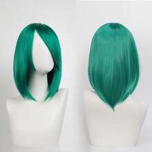 Karida 14-Inch Synthetic Fiber Cosplay Wig With Bangs, Layered Straight Hair, Unisex Cosplay Wig, High Density, Natural-Looking Cosplay Wig For Men And Women