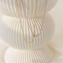 Custom Name Square Tube Necklace Pendant Necklace - Customizable With Initials; Customizable With Best Friends, Family Members, Or Boyfriends/Girlfriends; Suitable For Boyfriends/Girlfriends, Mothers, Fathers; Wedding Gifts, Valentine's Day, Birthday Gifts, Holiday Gifts; Special Valentine's Day Gifts - Multicolored - View 3