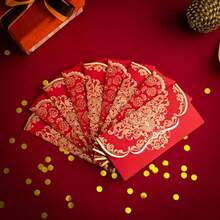 20pcs Us Cine New Year Red Envs Cine Traditional Ong Bao Red Env Pockets Money Gift Cas  2026 Ng Festival Lunar New Year Birtday Party - Đỏ - Xem 4