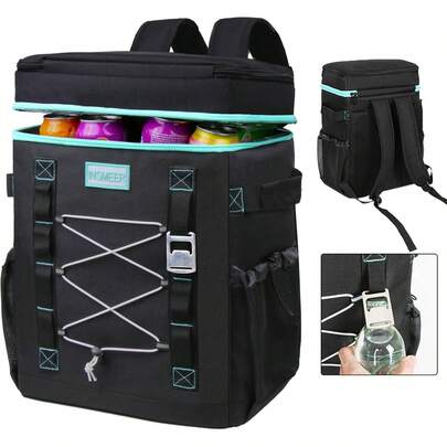 Enfriadores de Mochila, 50 Latas/30L, Mochila Grande con Aislamiento a Prueba de Fugas e Impermeable, Enfriador de Almuerzo con Aislamiento Portátil, Ligero y Suave para Camping, Viajes