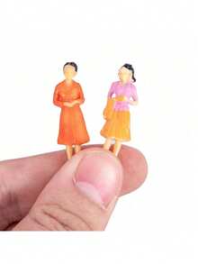 20pcs 1:50 Scale Painted Miniature Figures - ABS Plastic Model People Miniature Figures Suitable For DIY Scene Making, Train Layout, Architecture And Diorama - Multicolor - View 8