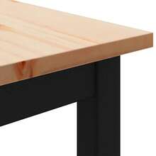 vidaXL Table de salle à manger / Table de repas Naturel - Tabac - Voir 7
