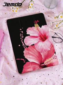 1pc Vintage Blue Hibiscus Flower Pattern Tablet Protective Case, Compatible With Apple IPad 10.2 Inch, IPad Pro 2021/2020, IPad 9th/10th Gen, IPad 11 Inch 11th Gen 2025, Galaxy Tab A8 10.5 Inch  Matepad 10. , Anti-Drop, With Pen Slot, Support Sleep/Wake - 多色-7 - 查看 2