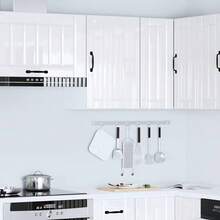 vidaXL Armadio murale da cucina Lucca bianco brillante bois ingénierie - Bianco - Visualizzare 4