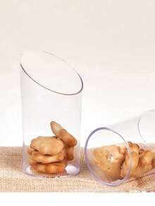 10 Mini Dessert Cups, 2.5-Ounce Transparent Plastic Frozen Cake Appetizer Cup, Tilted Round Cup Suitable For Desserts, Appetizers, And Ice Cream - Multicolor - View 6