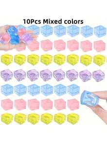 Đồ chơi khối lập phương giảm căng thẳng 5/10/15/20 chiếc, quà tặng tiệc tùng cho người lớn, khối lập phương mềm mại giúp giảm stress, thích hợp cho thanh thiếu niên mắc ADHD, màu sắc ngẫu nhiên, đồ chơi giảm căng thẳng sáng tạo, quà tặng tiệc tùng. - Nhiều màu - Xem 3