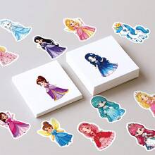 50pcs Cute Princess Dress Creative Stickers, Waterproof Decals For Water Bottles, Luggage, Tablets - Multicolor - View 10