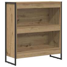 vidaXL Biblioteca de madera artesanal 80 x 30 x 155 cm Madera de ingeniería - Marrón - Ver 2