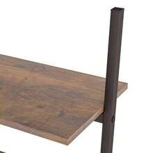 vidaXL Étagère comprenant 4 niveaux Marron foncé et noir 64x34x150,5cm - Tabac - Voir 7