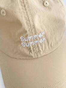 Embroidered Soft Top Candy Color Fashionable Letter Baseball Cap, Women's Breathable Lightweight Sun Hat For Spring/Summer Outdoor, Travel, Sports,Beach,Vacation - Letter Quick Dry Baseball Cap - View 7