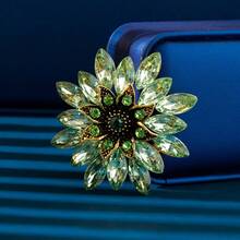1pc Elegant Sunflower & Daisy Flower Zinc Alloy Rhinestone Brooch, Suitable For Women's Daily, Party, And Event Wear - Flowers - View 11