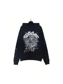 WeStyle Hub Valentine's Day Winter BestsellersNEW Hip Hop Spider Hoodies Set Y2k Hoodie ,Tracksuit Pullover Sweatshirt And Trousers For Men Or Women Matching Hoodies For Couples Casual Unisexsupplevalentine's Day>Outfit - 黑色 - 查看 2