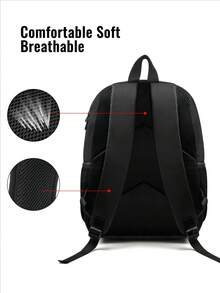 男女童返校背包，儿童宇航员主题背包，适合小学、初中、高中学生，大容量书包 - 肩膀包 - 查看 5