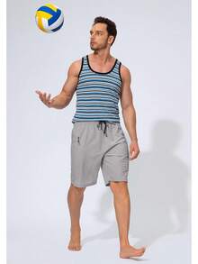Men's Swim Trunks Quick Dry Board Shorts With Zipper Pockets Beach Shorts Bathing Suits Men - No Mesh Liner - 淺灰色 - 查看 2