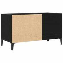 vidaXL Meuble à vinyles Chêne noir 84,5 x 38 x 48 cm Bois d'ingénierie - Noir - Voir 7