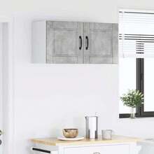 vidaXL Armoire de cuisine avec porte 2 pcs Gris béton 40 x 31 x 40 cm - Gris - Voir 4