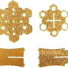 iuhan 6 Agujero Cuadrado de maquillaje Titular rack de secado estante organizador cosmticos herramienta, Dorado - como se muestra en la figura - Ver 4