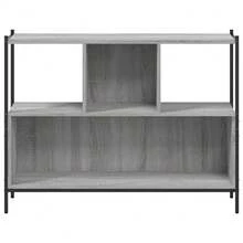 Bibliothèque VidaXL Sonoma Gris 102 x 28 x 77,5 cm, fabrication en bois. - Gris - Voir 5