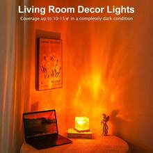 16-Color Ocean Wave Projector Lights, Luminothe Cube Lights And Rechargeable With Remote Controllers, 3D Holographic Water Ripple Romantic Atmosphere Lighting Device, Suitable For Decoration In Living Rooms And Bedrooms, Meditation Relaxation, And Night Lighting - Square - View 6