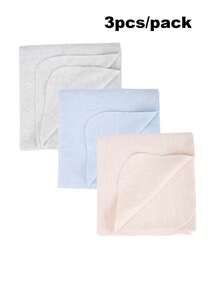 3pcs/Pack Solid Color Baby Swaddle Blanket, Single Layer Soft Adjustable Swaddle Wrap Blanket For 0-6 Months Newborn, Hospital Receiving Blanket - Multicolor - View 2