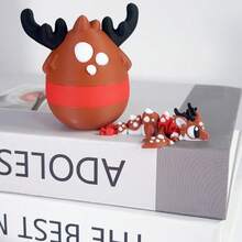 3D Printed Cute & Adorable Christmas Dragon + Dragon Egg Model Plastic Figurine Desktop Decor Sculpture, Holiday Gift - Multicolor - View 12