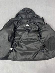 Men's Winter Plaid Hooded Cotton Jacket - Thickened Warm  Casual Coat - 黑色 - 查看 3